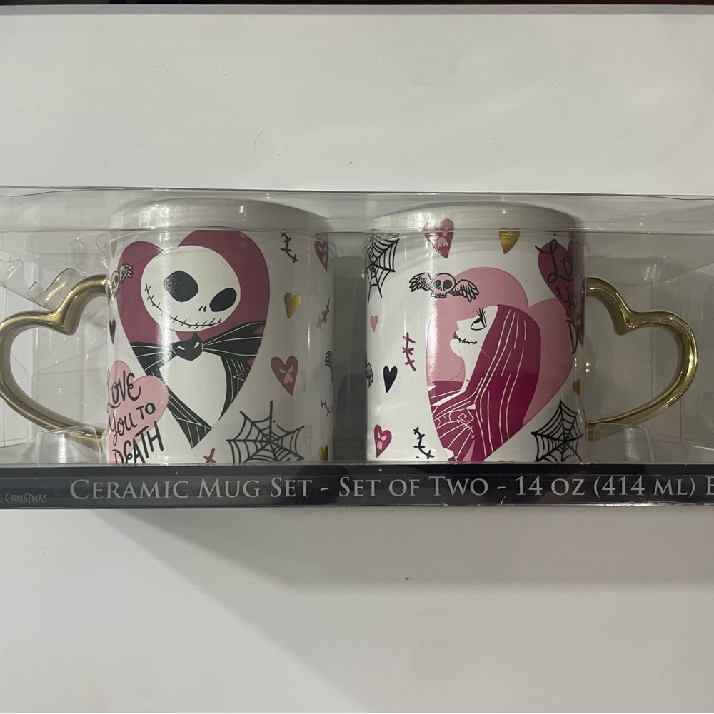 Silver Buffalo Disney Nightmare Before Christmas Jack and Sally Ceramic Mug - Picture 2 of 4